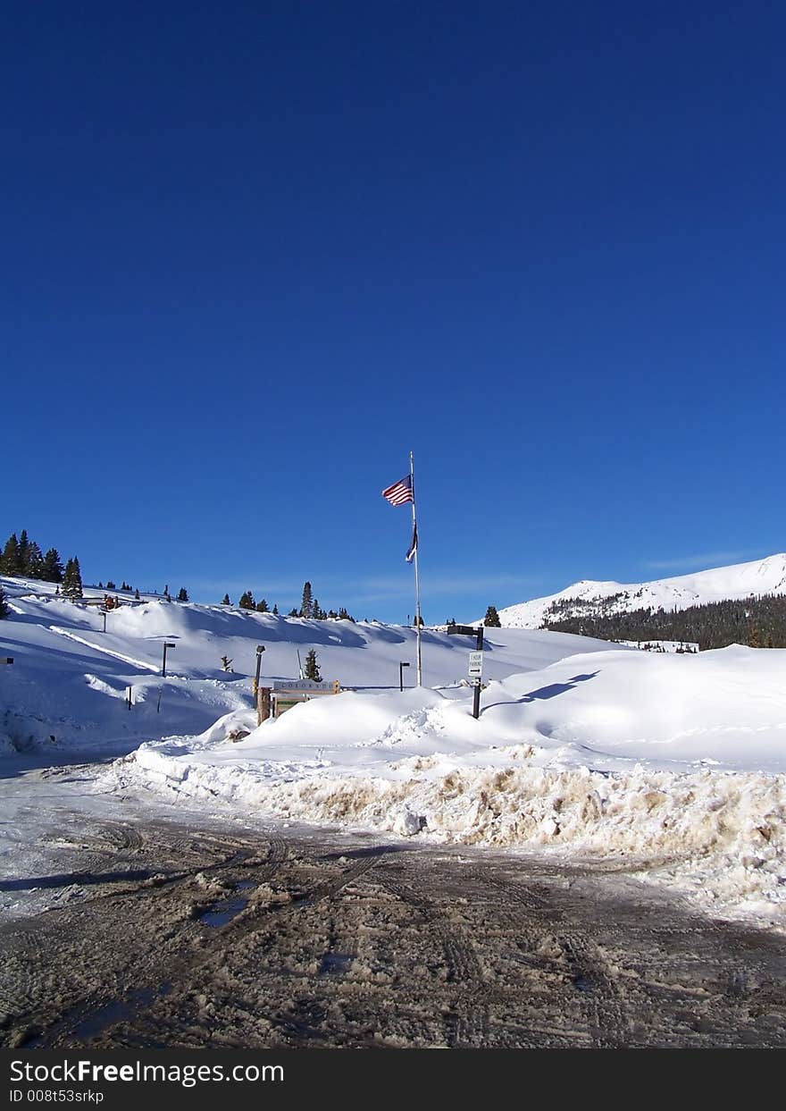 Stock Photo of Colorado Vail Pass Winter Landscape