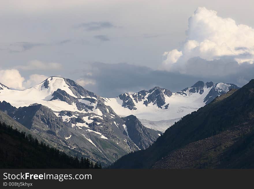 Mountains And Glacier.