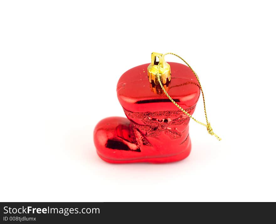 Isolated Christmas Decoration On White Background