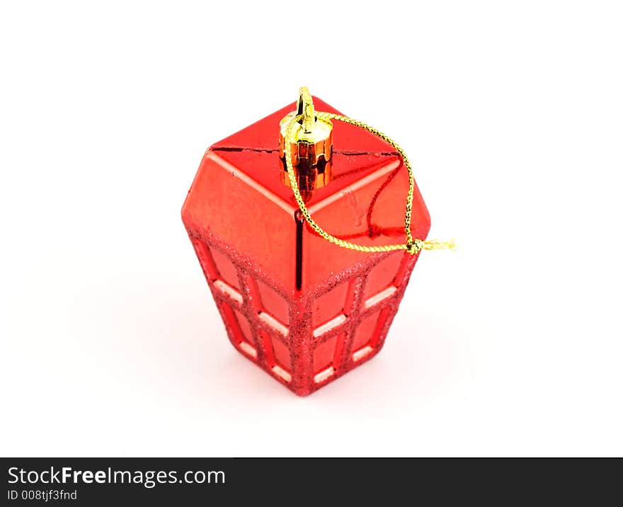 Isolated christmas decoration on white background (Red burner)