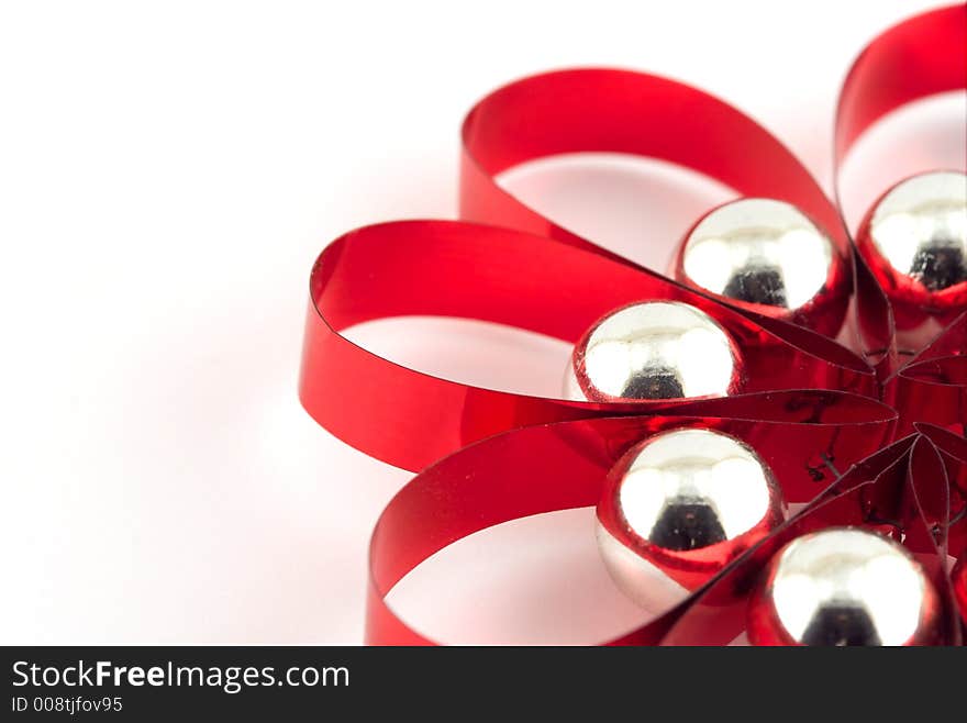 Isolated Christmas Decoration On White Background