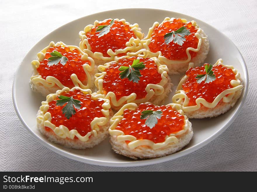 Red caviar.