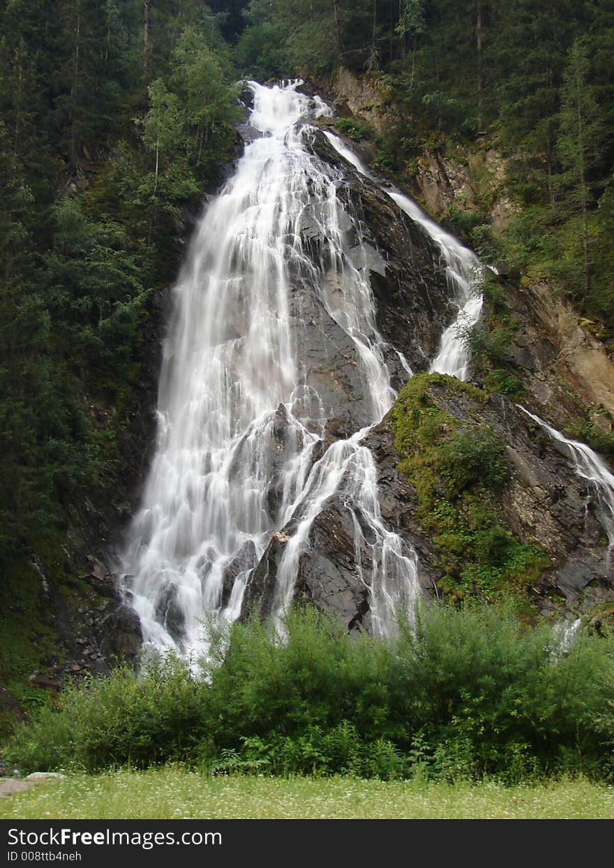 Small waterfall in the Alps