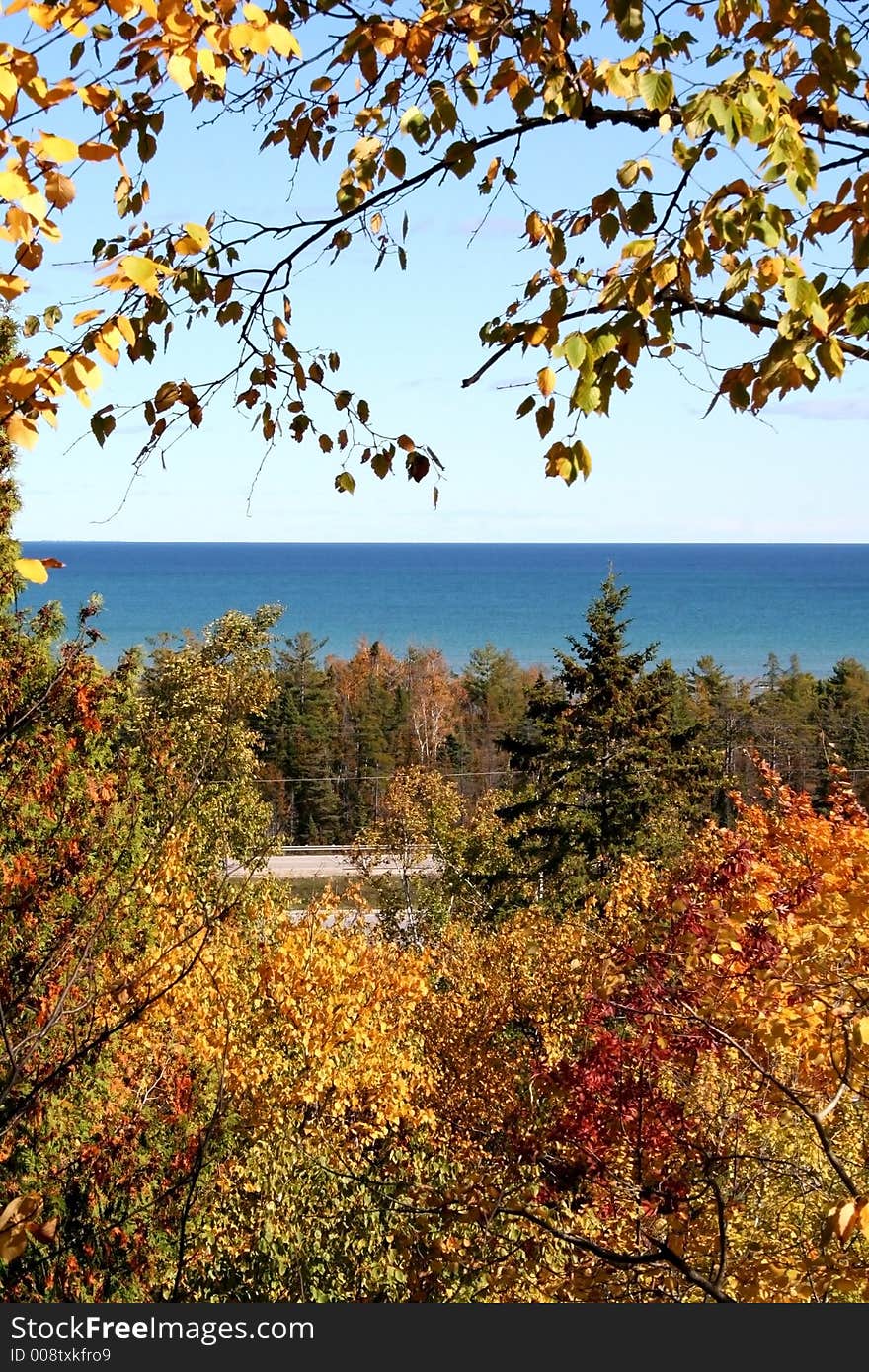 Autumn on Huron lake shore. Autumn on Huron lake shore