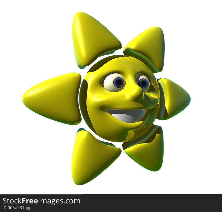 Happy smiling sun, 3d generated picture. Happy smiling sun, 3d generated picture