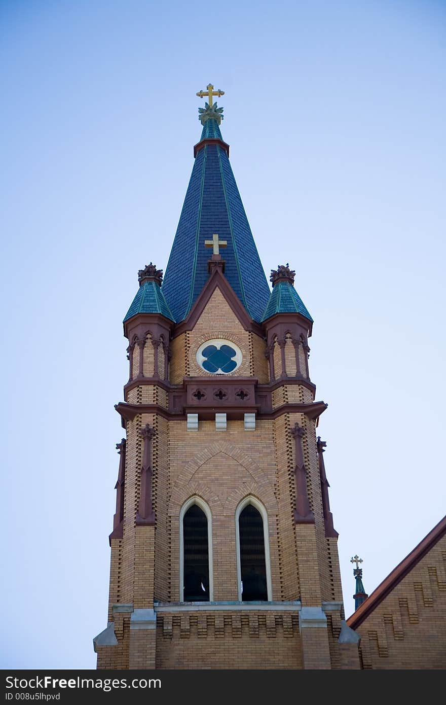 Bell Tower Of A Small Town Church