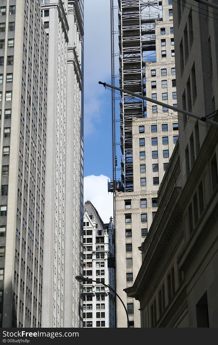 Construction on a Large skyscraper. Construction on a Large skyscraper