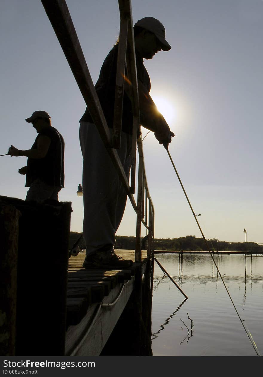 Fishermen Silhouette