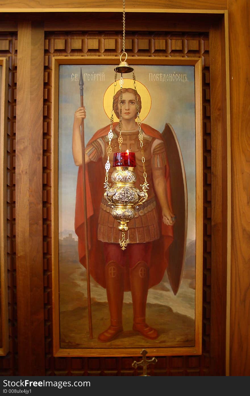 Russian Orthodox Church, icon of St. Georgiy. Russian Orthodox Church, icon of St. Georgiy