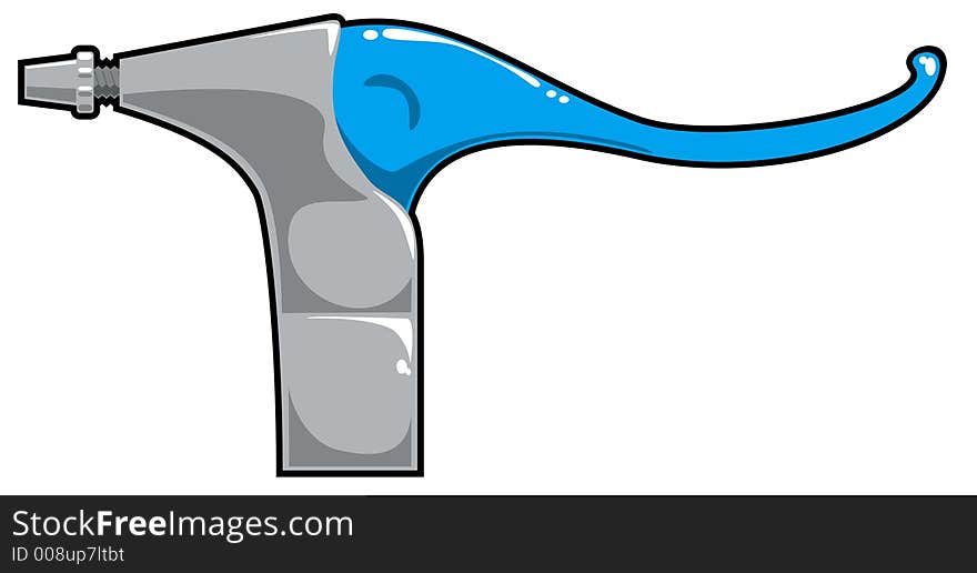 Vector illustration of a bicycle brake made of plastic and aluminium or steel. Vector illustration of a bicycle brake made of plastic and aluminium or steel.