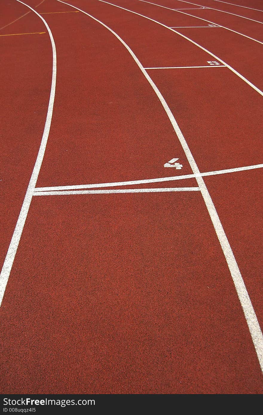 Numbered tracks. This photo was made during the preparation to the track and field tournament Russian Challenge 2006. Moscow, sport stadium Luzhniki. Numbered tracks. This photo was made during the preparation to the track and field tournament Russian Challenge 2006. Moscow, sport stadium Luzhniki.