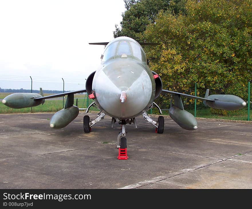 Fighter f104 in the aviation museum