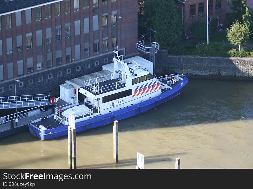 A policeboat seen from the Euromast