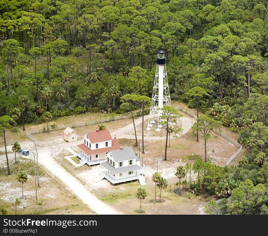 The lighthouse is the fourth lighthouse built on Cape San Blas since 1836. This one was built in 1885 and was moved in 1896 because of encroachment of the sea. It was moved again in 1919. It is a 96-foot steel tower. The lighthouse is the fourth lighthouse built on Cape San Blas since 1836. This one was built in 1885 and was moved in 1896 because of encroachment of the sea. It was moved again in 1919. It is a 96-foot steel tower