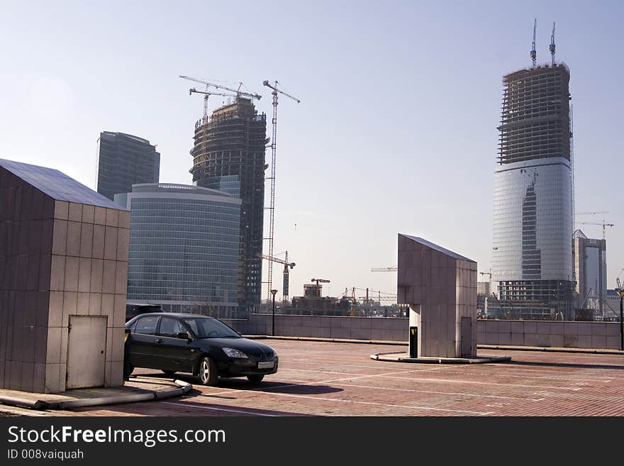 This is new district of Moscow -Business Center. It is under construction until now. This is new district of Moscow -Business Center. It is under construction until now.