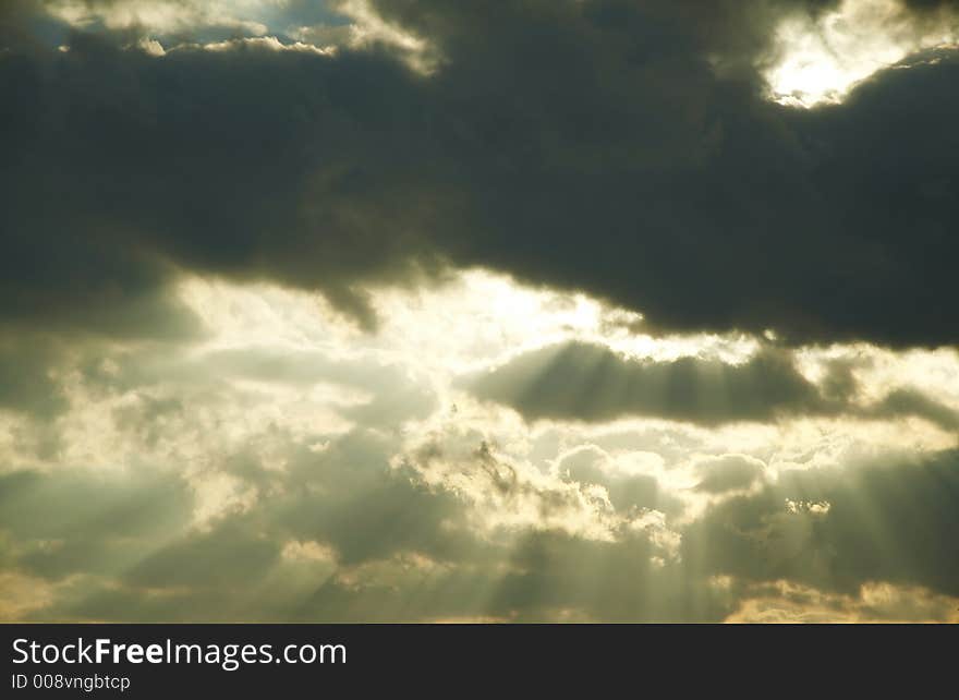 Storm clouds on the sunset. Storm clouds on the sunset