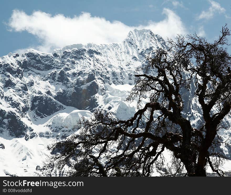 Cordilleras mountain in the Peru