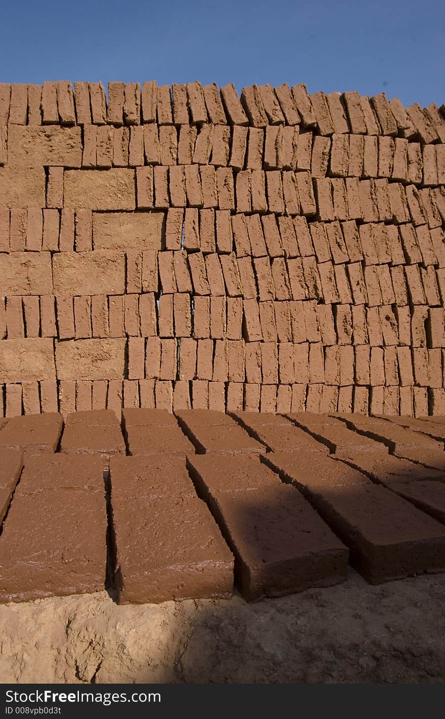 Bricks drying in the sun