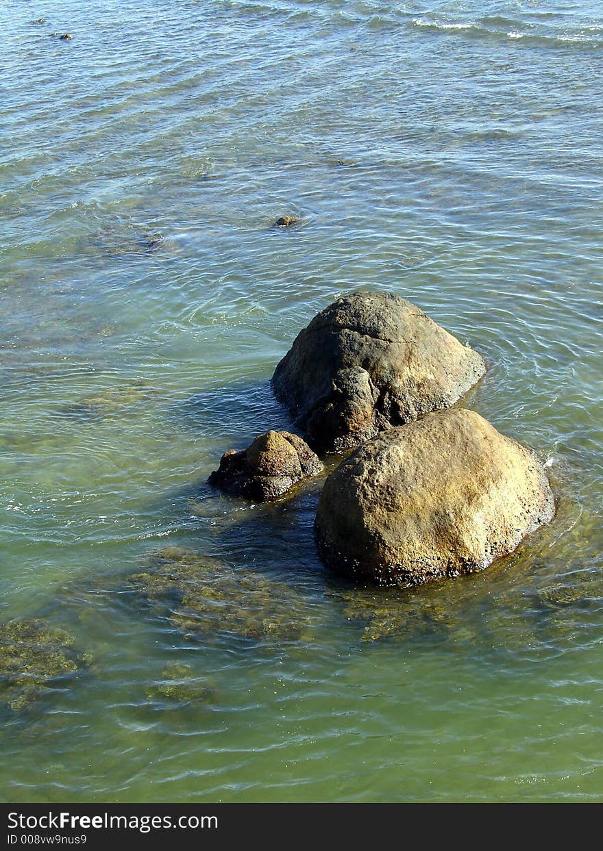 The rock in the ocean