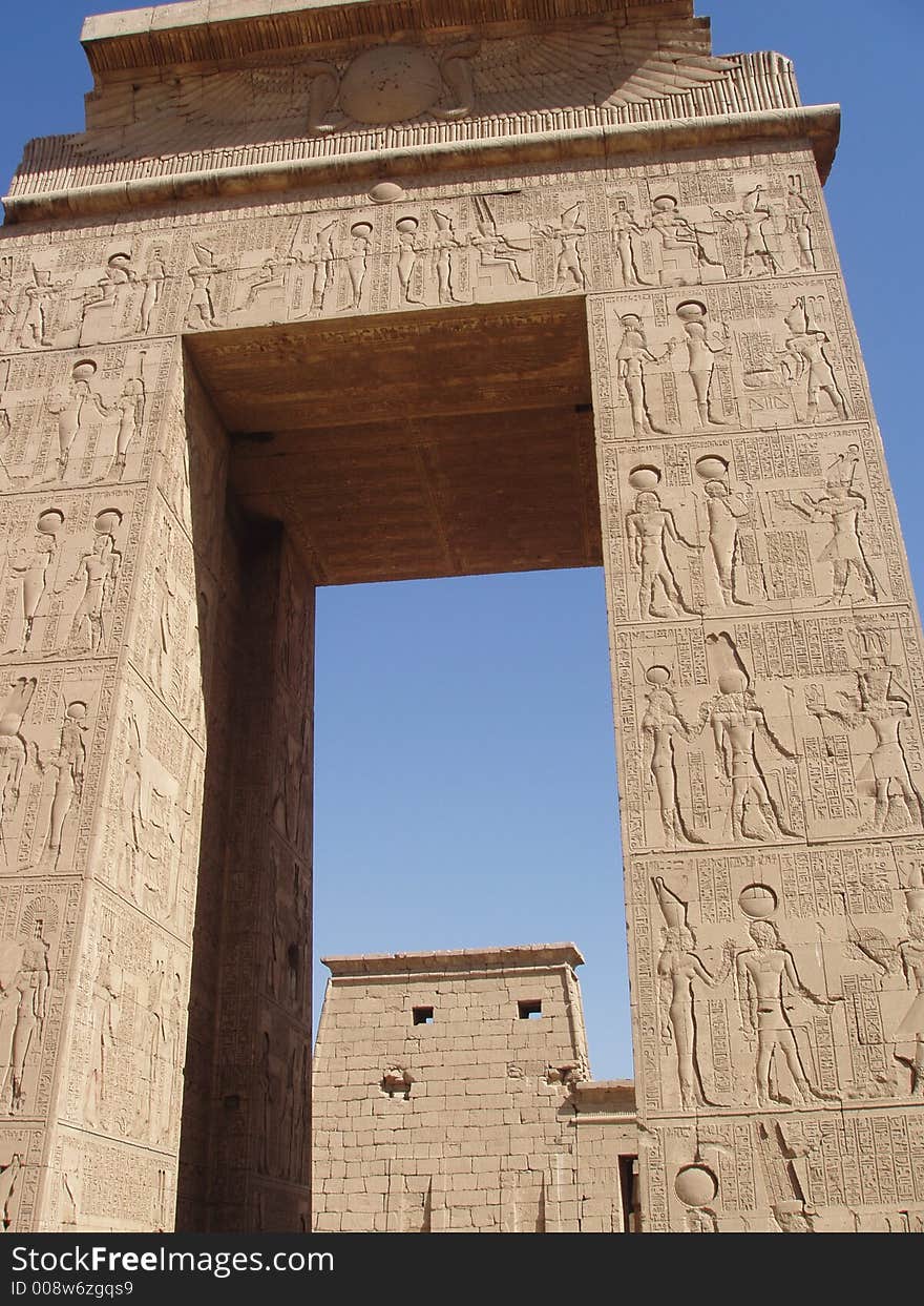 Gate of the Karnak Temple in Luxor. Gate of the Karnak Temple in Luxor