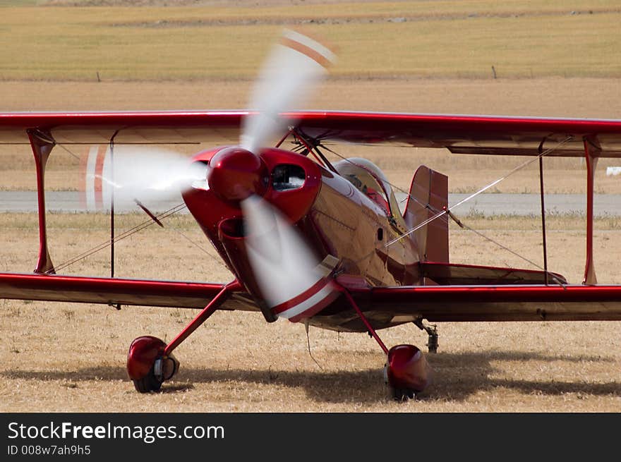 Red Biplane