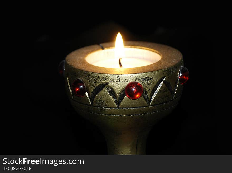 Candle light black background for halloween party