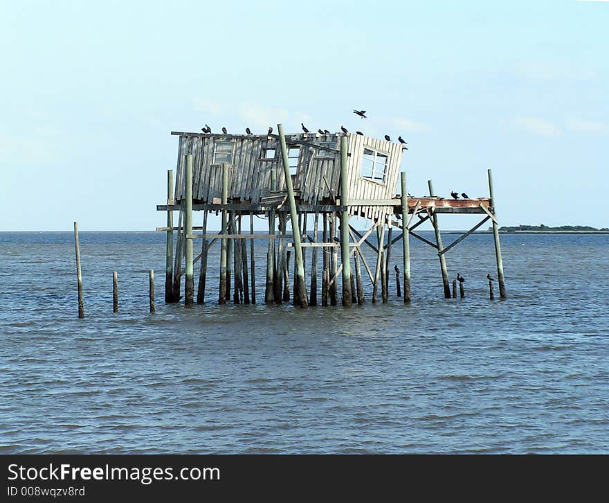 Stilt house off Cedar Key, Florida. Stilt house off Cedar Key, Florida