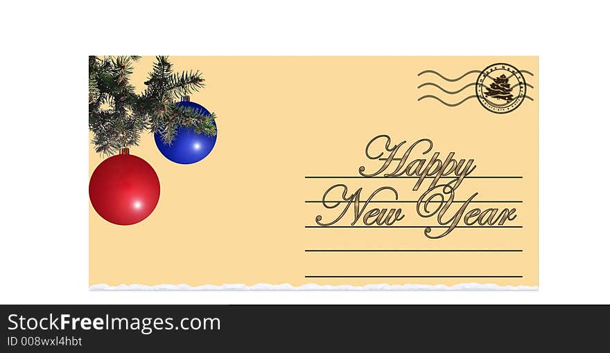 The congratulatory christmas letter (the message with congratulations happy New Year). The congratulatory christmas letter (the message with congratulations happy New Year)