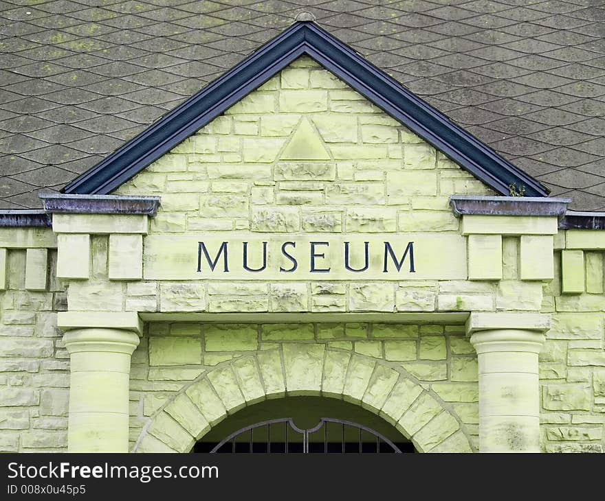 Entrance to historic museum building. Entrance to historic museum building