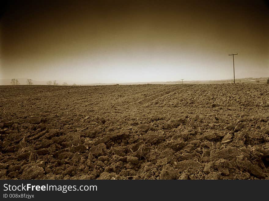 Sepia photo depicting a lanscape of minimal aesthetics. Sepia photo depicting a lanscape of minimal aesthetics