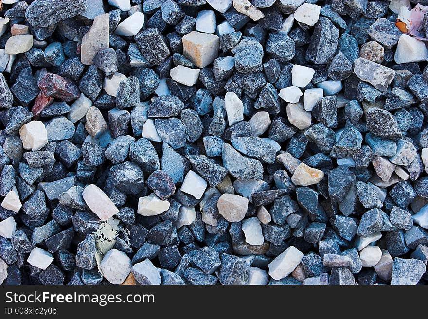 Stones, gravel from granite quarry, used for buiding material