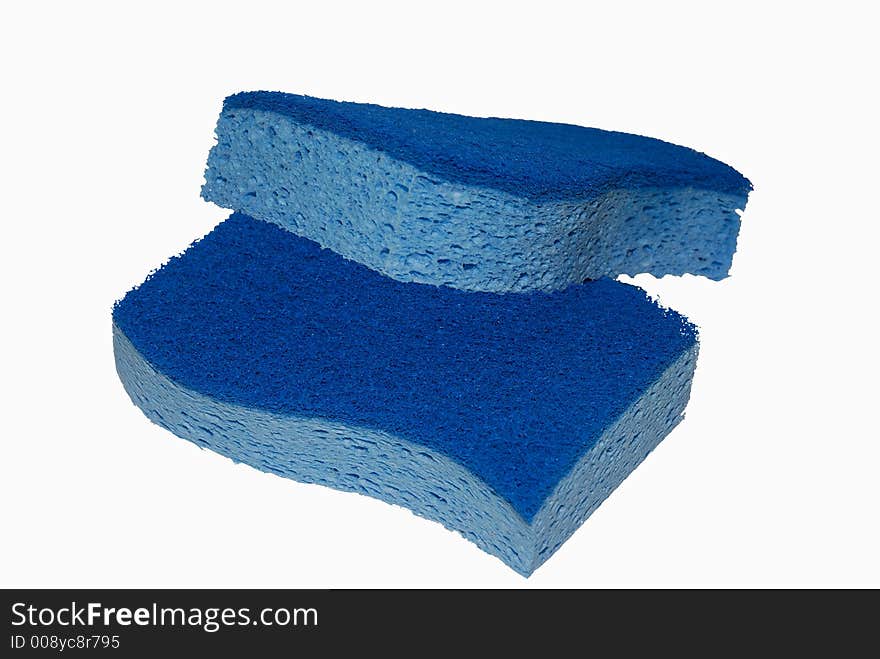 Two-tone blue sponges