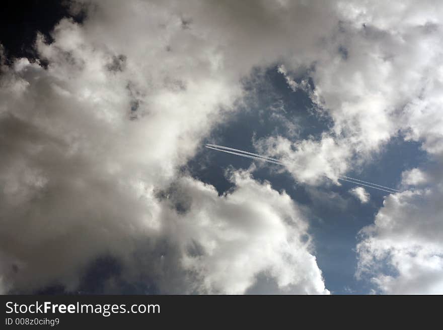 Airplane In Sky