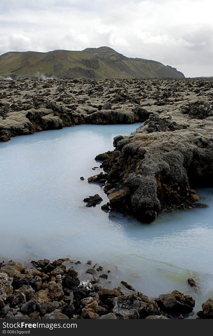 Heating plant outside the Blue Lagoon, a geothermal bath resort in Iceland.