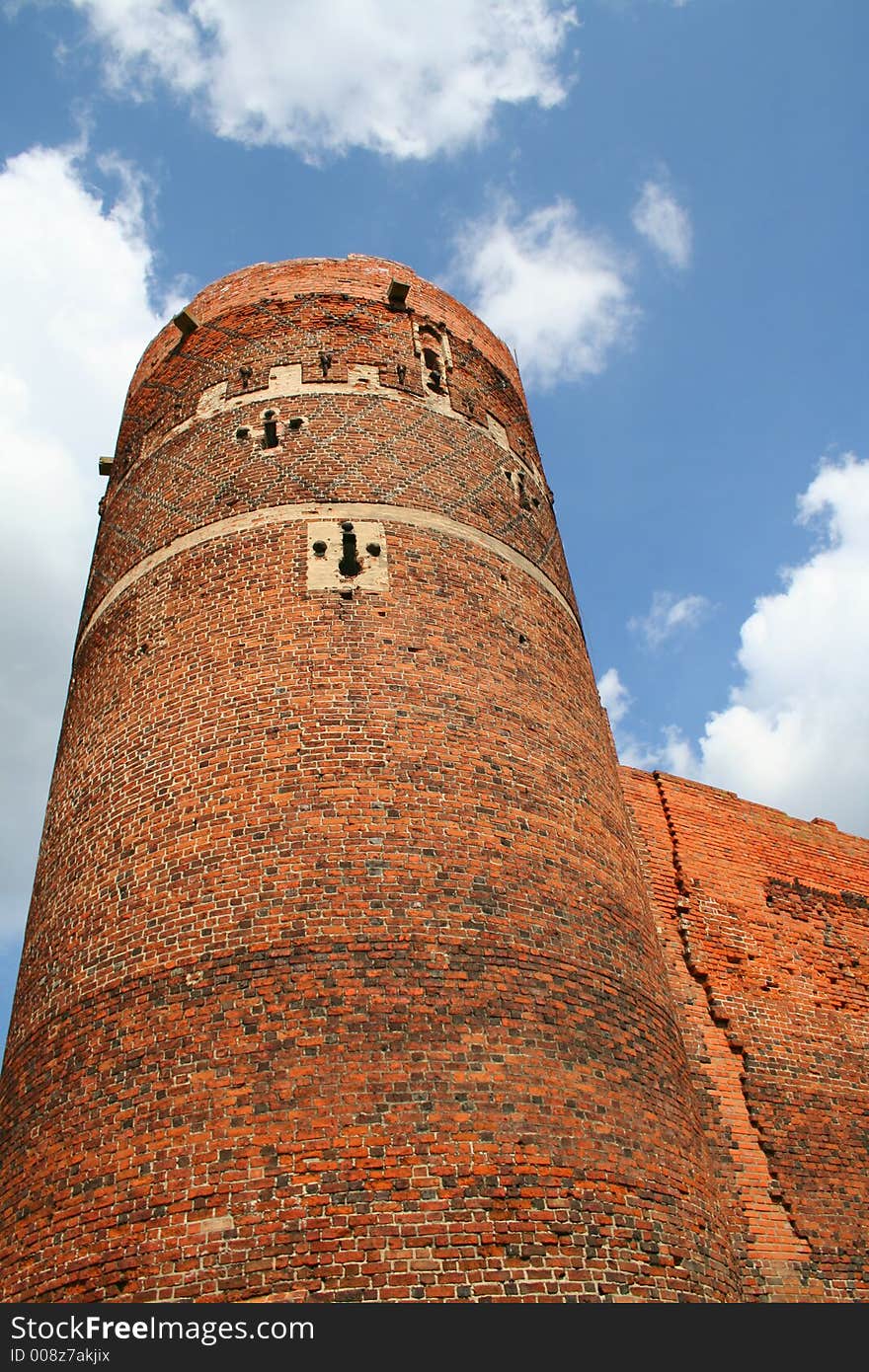 Medieval defense watchtower: can also be used for a security concept. Medieval defense watchtower: can also be used for a security concept