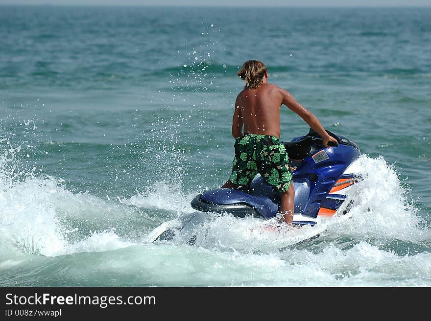 Man and jet-ski