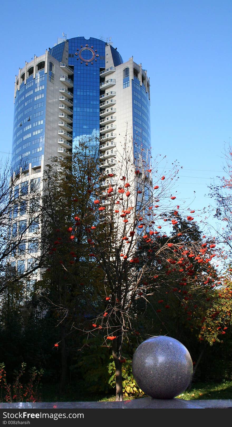 Modern commercial building. It is placed in Moscow. Modern commercial building. It is placed in Moscow.