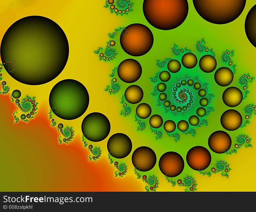 Colorful fractal made of bubbles. Colorful fractal made of bubbles