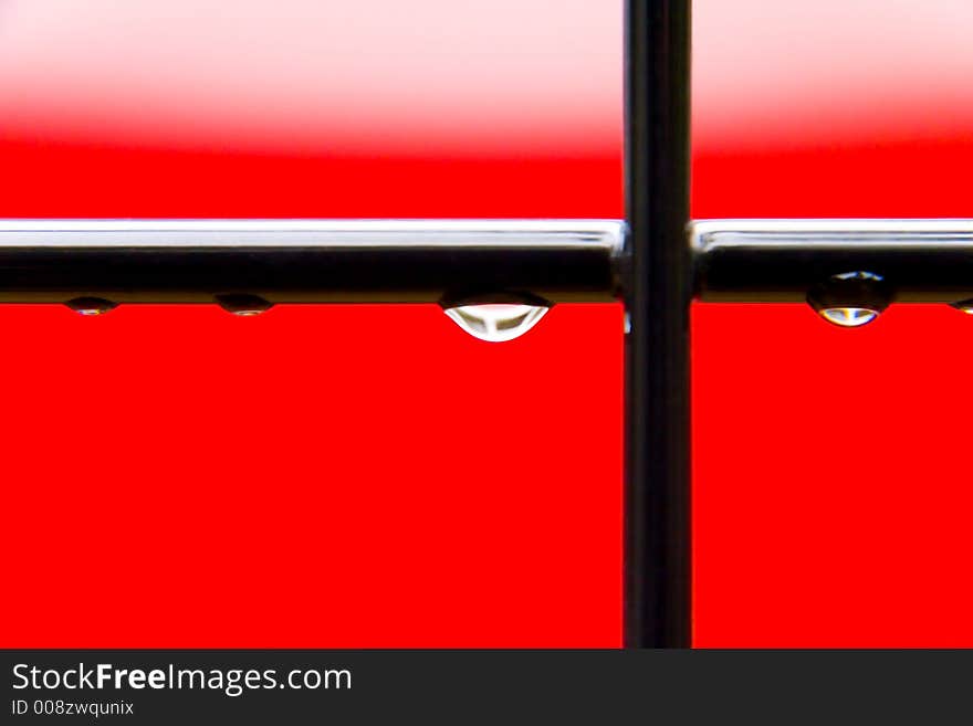 Water Drops On The Fence