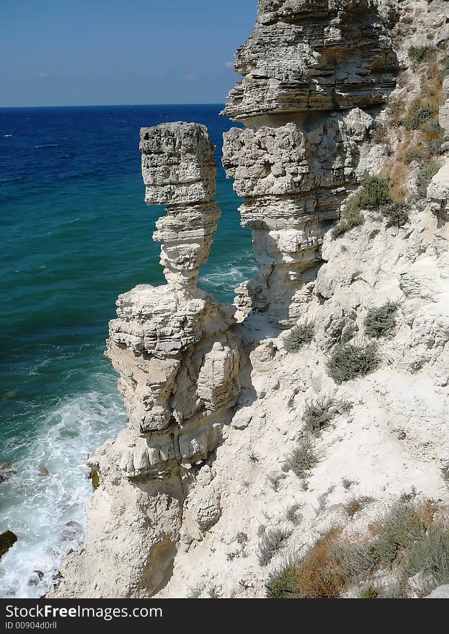 Rocky Coast of Black sea in Crimea