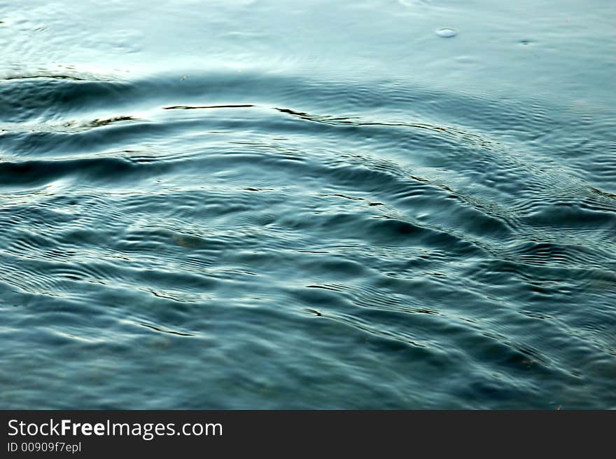 Photo of blue water waves. Photo of blue water waves