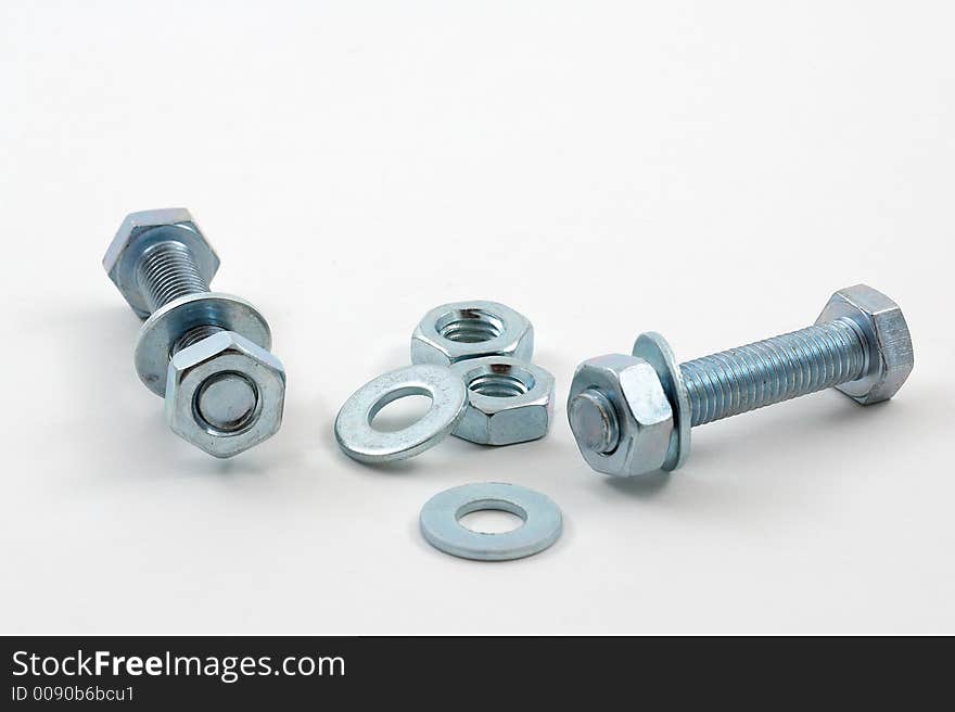 Galvanised nuts and bolts for fixing and securing anything. Galvanised nuts and bolts for fixing and securing anything.