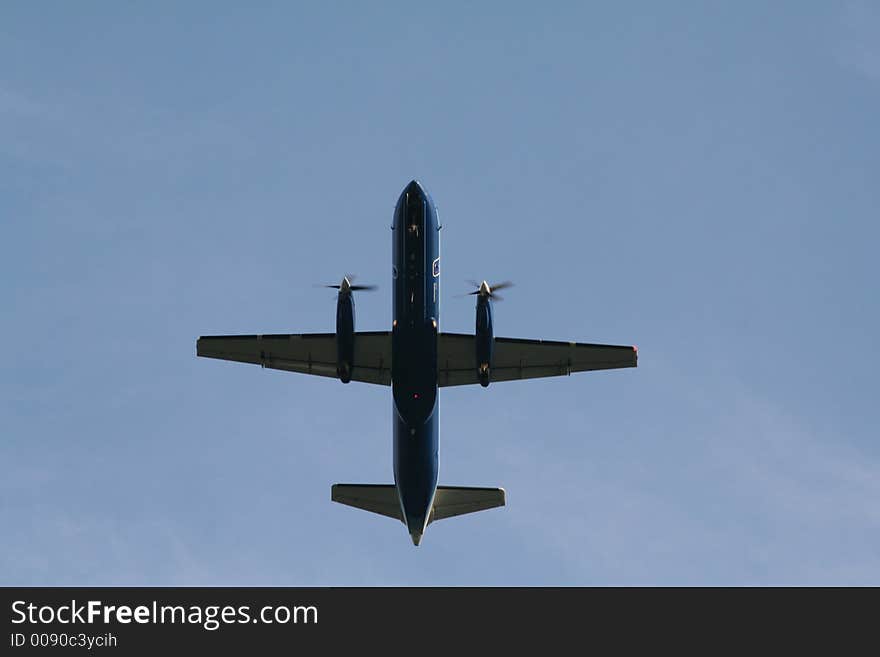 Airplane during takeoff