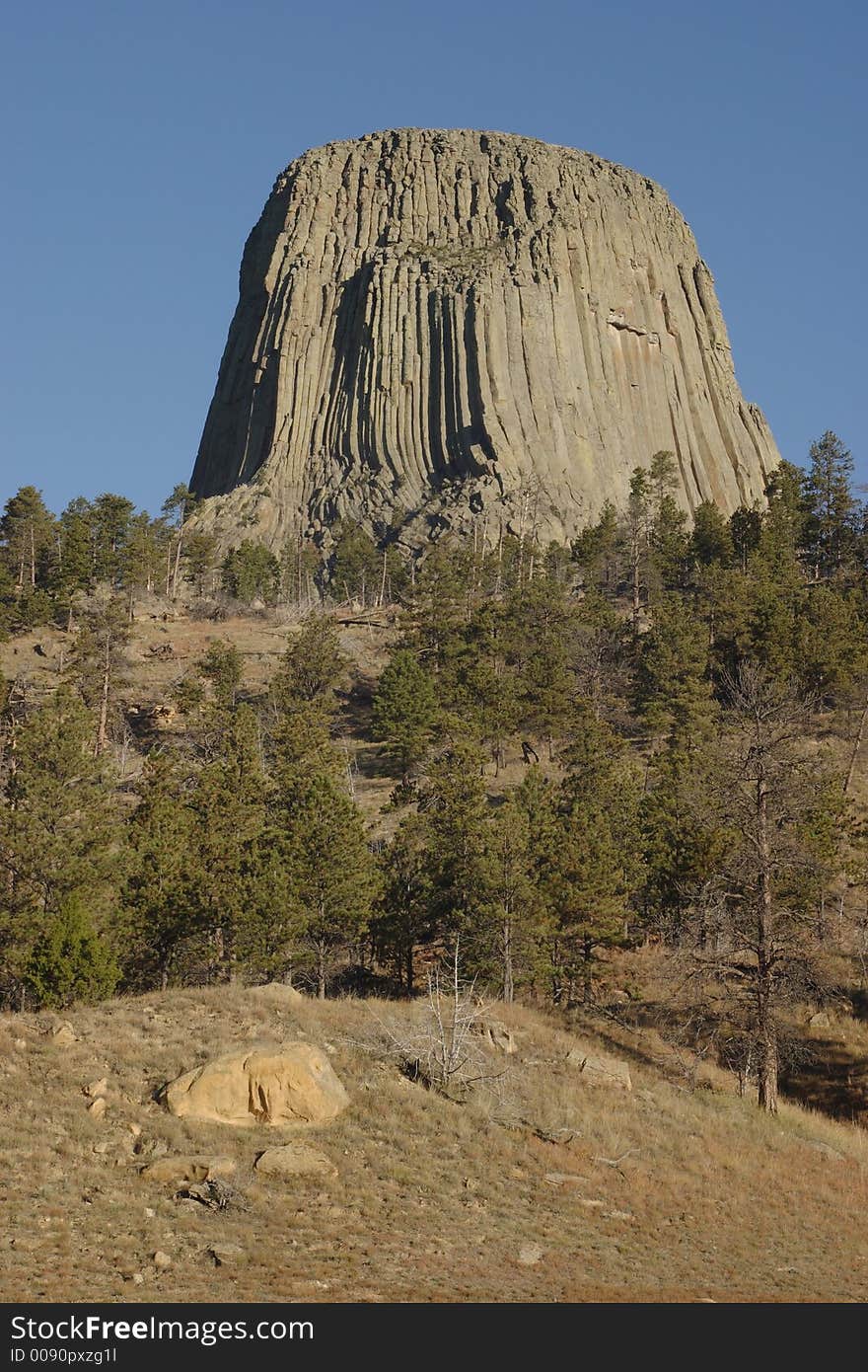Devils Tower from the South Side Trail. Devils Tower from the South Side Trail