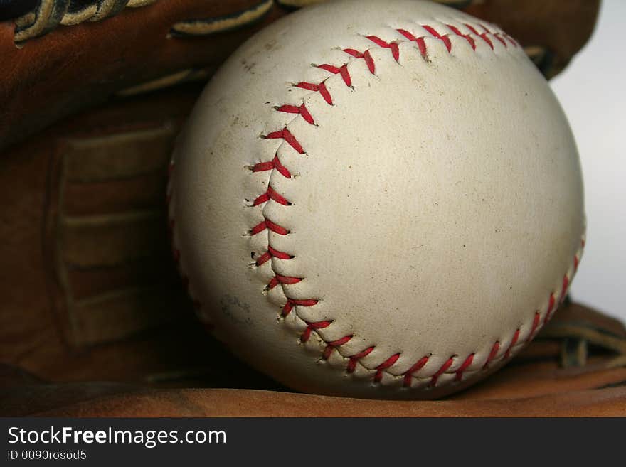 Baseball or Softball Close Up. Baseball or Softball Close Up