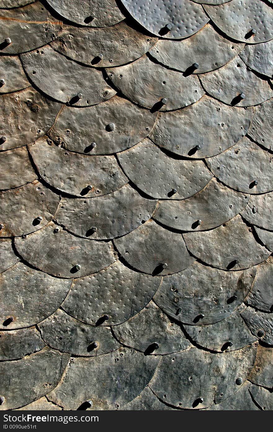 Part of old rusty castle door. Part of old rusty castle door