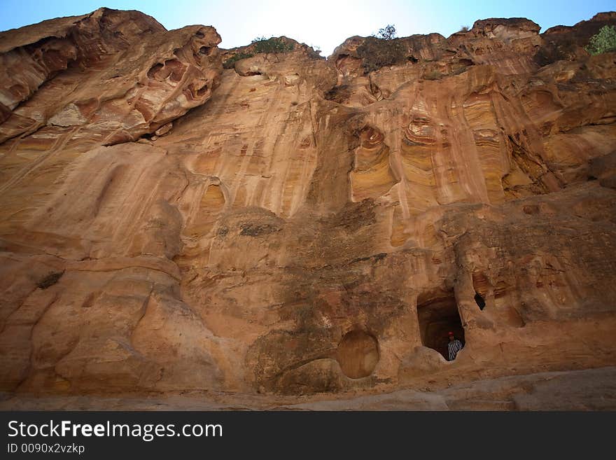 Outerworldly scene of Petra, Jordan