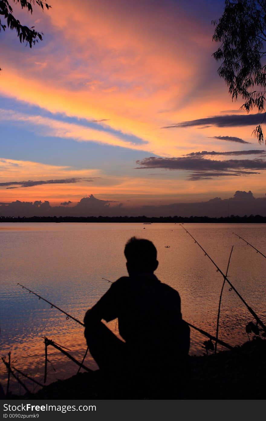 Fisherman and the sun III