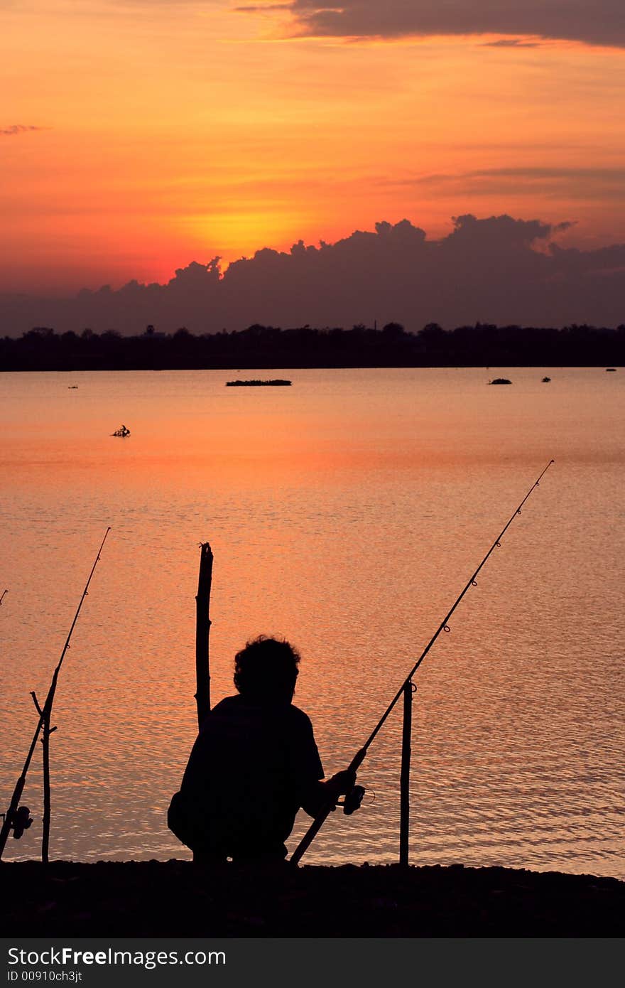 Fisherman and the sun IV