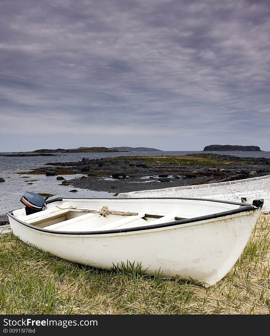 Boat on the New Founland coast. Boat on the New Founland coast